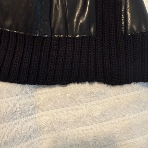 Calvin Klein Lamb Wool&Leather Jacked Made In Italy Size L - Picture 3 of 9